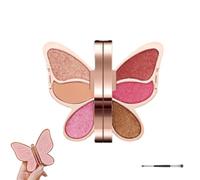 6 Colors Butterfly Shape Eyeshadow Palette, Versatile Unique Creative Animal Palette, Waterproof Sweat Proof Long Lasting Eye Shadow Pallet, for Beginners Travel Everyday Party Makeup