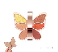 6 Colors Butterfly Shape Eyeshadow Palette, Versatile Unique Creative Animal Palette, Waterproof Sweat Proof Long Lasting Eye Shadow Pallet, for Beginners Travel Everyday Party Makeup