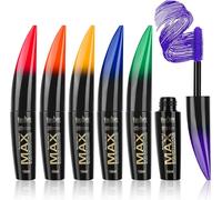 6 Colors Colorful Mascara Set,Color Mascara,Waterproof Long Lasting Anti-Stain Voluminous Charming Mascara 6 X 15ml
