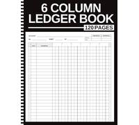 6 Column Ledger Book: Traditional Columnar Accounting Pad with Numbered Lines, Chart of Accounts and Trial Balance | Bookkeeping for Small Business & Personal Use | 8.5 x 11 | 120 Pages