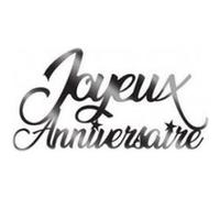 6 confettis anniversaire 13.5x4cm noir - générique odt24nb Noir