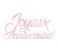 6 confettis anniversaire 13.5x4cm rose - générique odt24rs Rose G