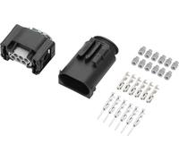6 Connecteur De Papillon De Voiture À 6 Broches Compatible pour Mercedes-Benz pour BMW, Connecteur De Terminal De Fil Mâle Et Femelle En Plastique Noir Étanche De La Série 0,6;m