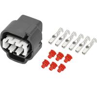 6 Connecteur Étanche À 6 Broches Pour Phare Connecteur De Terminal De Fil Femelle De Voiture - Pour Toyota Plastique Gris Foncé - 1 Ensemble.