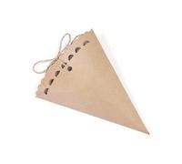 6 Contenants en carton kraft 15 cm - Marron