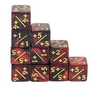 6 côtés dés mathématiques enseignement dés éducatif Double Couleur Acrylique mathématiques opération Jeu de dés pour Enfants Jeux de Classe 10 pièces (Rouge Noir)