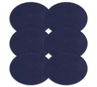 6 Coudiere Thermocollante, Coudiere a Coudre Tissus Ovale Réparation Genoux pour Coudes en Tissu Floqué, Écussons Cousus, Couleur Bleu Saphir 11x14 cm, Idéal pour Réparation et Décoration de Vêtements