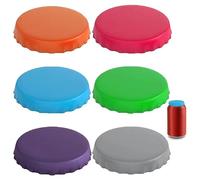 6 Couleurs Couvercle Pour Canettes,Couvercle de Canette de Soda en Silicone,Bouchon Pour Canette,Couvercles Pour Canettes de Cola Réutilisables,Compatible avec Plupart des Canettes de Boisson