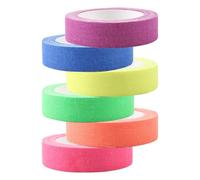 6 Couleurs Fluorescente Neon Rubans, Fête UV Néon Lueur Rubans Adhésifs, 15mm X 5m Tissu Rubans Adhésif Puissant Fluorescent, Coloré Lumineux Petit Rubans pour Décoration Scène Fête Anniversaire