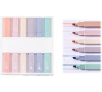 6 Couleurs Pastel Surligneur Ensemble, Surligneur Fluorescent Surligneur Stylos Kawaii Mignon Pointe Chisel Marqueurs Bible Dessin Stylo Pour Étudiant École Fournitures De Bureau