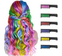 6 Couleurs Peigne À Craie Pour Cheveux,Cheveux Craie Peignes De Craie Temporaire Dye Couleur De Brosse Pour Filles Enfants Ca[u1088]