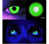 6 couleurs UV brillant couleur lentilles de Contact effrayant Crazy Cosplay Halloween