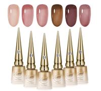 6 Couleurs Vernis Gels Semi-Permanents, 15ML Vernis à Ongles Gel UV/LED, Kit de Vernis à Ongles Série Rose, Vernis à Manucure avec un éclat Brillant pour Salon de Nail Art et Manucure DIY à Maison