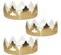 6 couronnes en carton pour galette des rois - Classique Multicolore