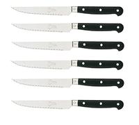 6 Couteaux à Steak Corbin Manche S.L.V Noir 3 Rivets LA Fourmi