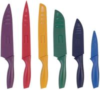 6 couteaux de cuisine colorés en acier inoxydable [Rosenstein & Söhne]