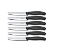 6 couteaux de table Victorinox Swiss Classic à pointe ronde lame lisse 11 cm