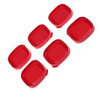 6 couvercles de pots à yaourt carrés rouges pour yaourtière seb 7cm intérieur, 7,5cm extérieur