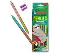 6 crayons de couleur double sens- Paresseux G
