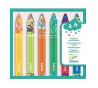 6 crayons multicolores pour enfant