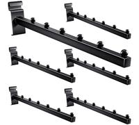 6 crochets pour grille murale, crochets cascade noirs, accessoires pour panneau grille avec design à 6 billes, supports de fixation pour optimiser l’espace et mettre en valeur vos articles