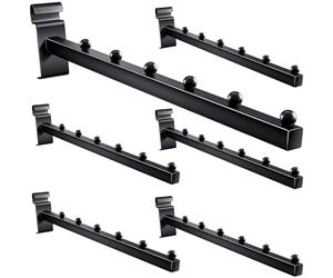 6 crochets pour grille murale, crochets cascade noirs, accessoires pour panneau grille avec design à 6 billes, supports de fixation pour optimiser l’espace et mettre en valeur vos articles