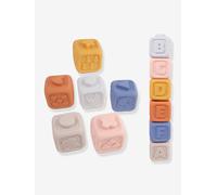 6 cubes à empiler multicolore TU