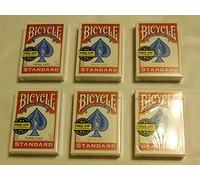 6 Decks Bicycle Playing Cards, Player's Pack, Poker, Standard Faces, Rider Back by Bicycle