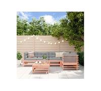 Salon de Jardin Mobilier de Patio Extérieur 6 pcs Bois Massif Douglas vidaXL