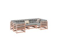 6-delige Loungeset met kussens massief douglas vurenhout3299609