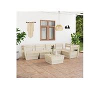 vidaXL Salon de jardin palette 6 pcs Bois d'épicéa imprégné