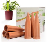 6 doseurs d'irrigation XL en Argile pour Bouteilles Verre/Pet Terracotta pour Les Plantes arrosant, pour Les Vacances