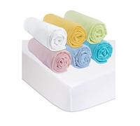 6 Draps housse 50x100 Coton Mixte + 2 Protèges-matelas