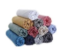 6 Draps Housses - Multicolore - 140x190cm - Polycoton - 57 Fils/cm² - Bonnet 25 cm