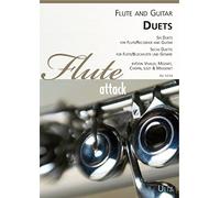 6 duets pour flûte à bec ou traversière avec guitare / Six Duets for Flute (enregistreur) et guitare / Six duos pour flûte à bec ou traversière avec guitare (partition et voix).