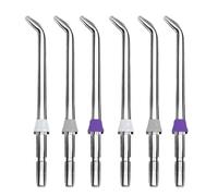 6 Embouts Jet Dentaire Haute Pression pour Waterpik WP-100 WP-250 WP-660 Embouts Prothèses Implants Plaque Seeker Rechange pour Waterpik Oral Irrigator Dental Flosser Nettoyage Couronnes Bridges