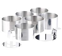 Rosenstein & Söhne – Emporte-pièces 6 ronds Ø 8 cm avec poussoir et support – Inox