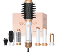 6 En 1 Airbrush Sèche-Cheveux Air Styler,Brosse Soufflante Hair Styler Avec 6 Accessoires,Seche Cheveux,Fer A Boucler,Brosse Soufflante,Brosse Lissante Pour Cheveux,Pour Sécher,Lisser