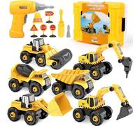 6 en 1 Démonter et Assembler Camion DIY Électrique pour Enfant Jeu éducatif de Garçons et Filles