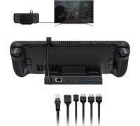 6 en 1 Docking Station Accueil Compatible avec Steam Deck/ROG Ally/Legion Go/MSI Claw/Switch OLED, avec HDMI2.0 4K@60Hz, USB 3.0 Port, 100W Charge Rapide-Noir