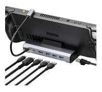 6 En 1 Docking Station Compatible Avec Steam Deck/Oled/Rog Ally X/Legion Go S, Dock Steam Deck, Station D'Accueil Avec Hdmi 2.1 4K@1