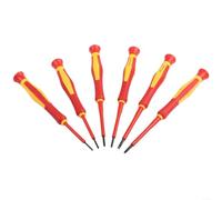 6 en 1 Isolé Électricien Tournevis Bit Set avec Haute Tension Résistance 1000V et Alliage Acier pour Réparation Électrique Professionnelle