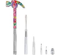 6 en 1 Marteau et tournevis Outil Multitool Set Claw Hammer avec poignée antidérapante Tête fendue/plate Phillips Screwdriver Nail Puller Meilleur cadeau pour les amis de la famille (Rose)