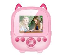 6 en 1 Mini caméra à imprimé instantané, caméra à imprimé Thermique sans Fil avec Photo de Type-C HD Photo pour Les Cadeaux d'anniversaire de Noël-Rose 32 Go