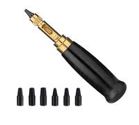 6 en 1 Outil Perforation de Cuir Automatique, Poinçon Central Automatique, Perforatrice de Cuir, Poinçons Interchangeables, Tension Réglable