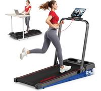 6 en 1 Tapis de Course Pliable, App Intelligente, Vitesse 1-12KM/H 2.75HP Silencieux Tapis de Marche, 160KG
