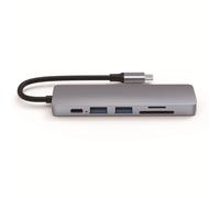 6 en 1 UBS C Hub Station d'accueil Câbles Connecteur Outil Connexion Raccord Splitter Équipement Téléphone Portable Lecteur de Cartes Externe