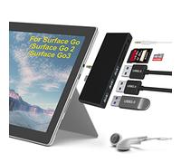 6 en 2 Surface Go /Go2 /Go3 Docking Station, USB C Dock avec USB3.0+2 USB 2.0+Lecteur de Carte SD+Lecteur de Carte Micro SD (Emplacement SD & TF)+Sortie Audio 3,5 mm(Casque) Surface Go Hub Adaptateur