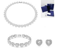 (6) Ensemble de bijoux Ariana Grande Tennis Heart Angelic couleur argent de marque od