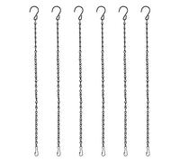 6 Ensembles 50 cm Chaîne de Suspension, Chaîne en Métal de Suspension Plante Panier Pot de Fleurs, Porte Plantes Intérieur Ou Extérieur Suspension Plante Macramé Cintre Décoration du Jardin (Noir)